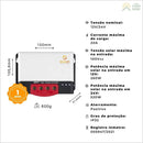Kit Solar Placa Solar 160W com Controlador de Carga 20A 12/24V MPPT