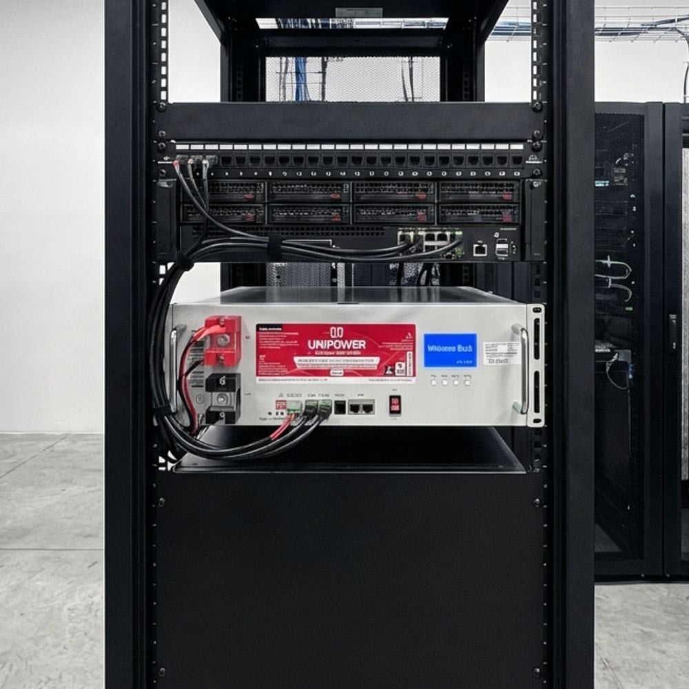 Bateria Solar de Lítio 100Ah 48V 4,8kW com Display Unipower UPLFP48-100 3U EN - imagem 3