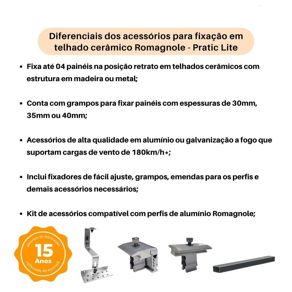 Caixa de Acessórios para Fixação em Telhado Cerâmico - Romagnole - imagem 2