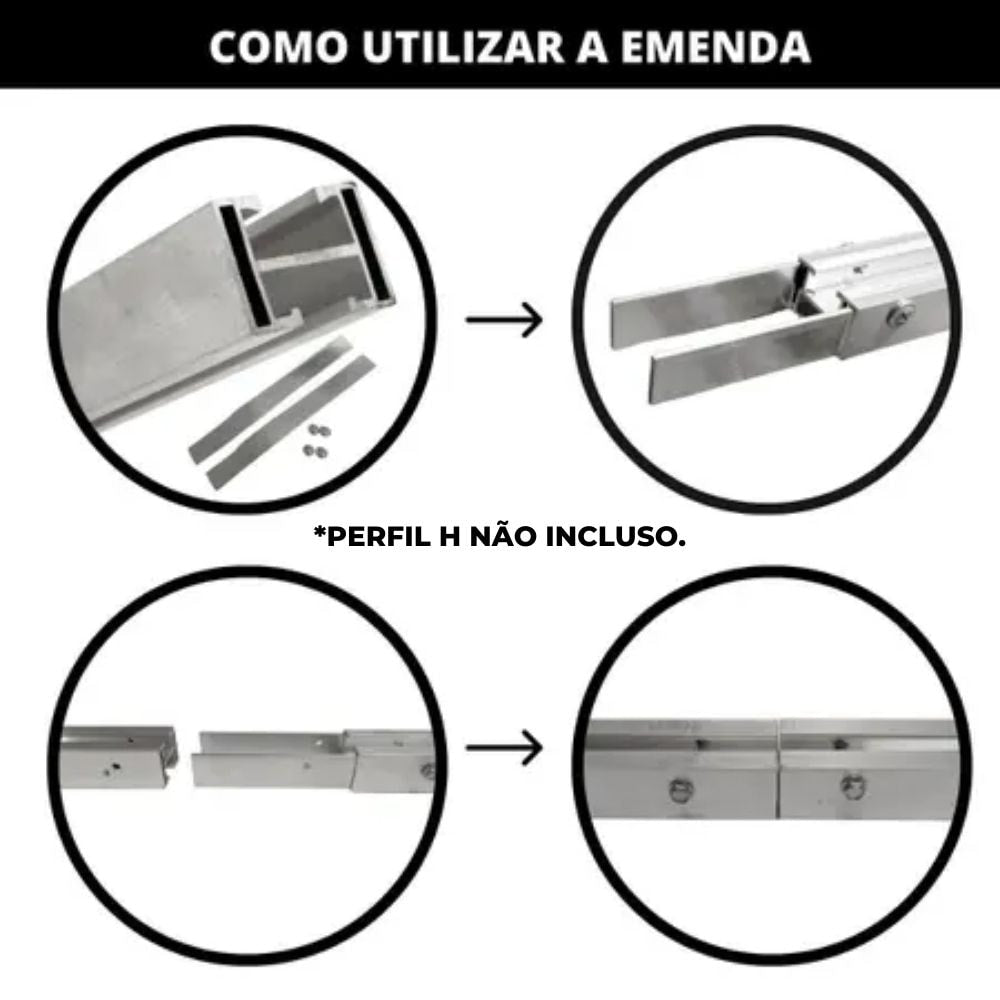 Emenda para Trilho Solar Padrão Romagnole - imagem 3