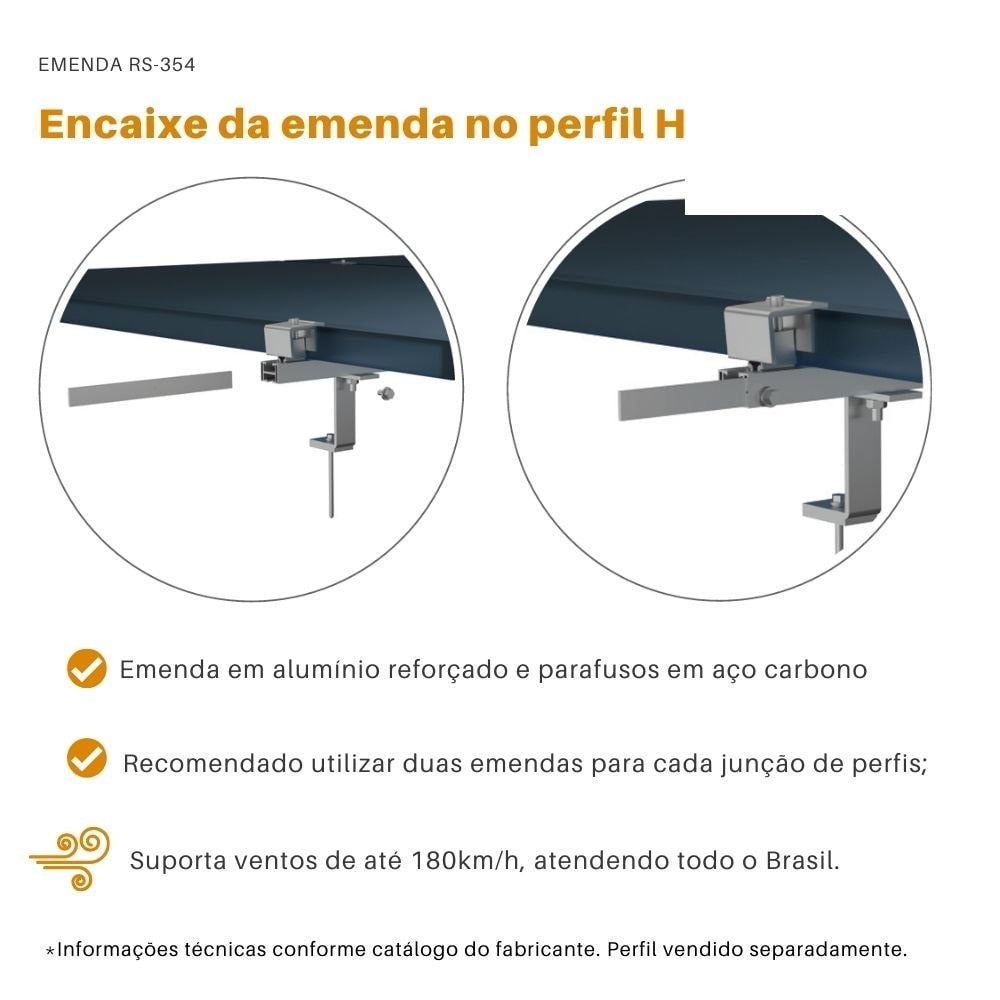 Emenda para Trilho Solar Padrão Romagnole - imagem 6