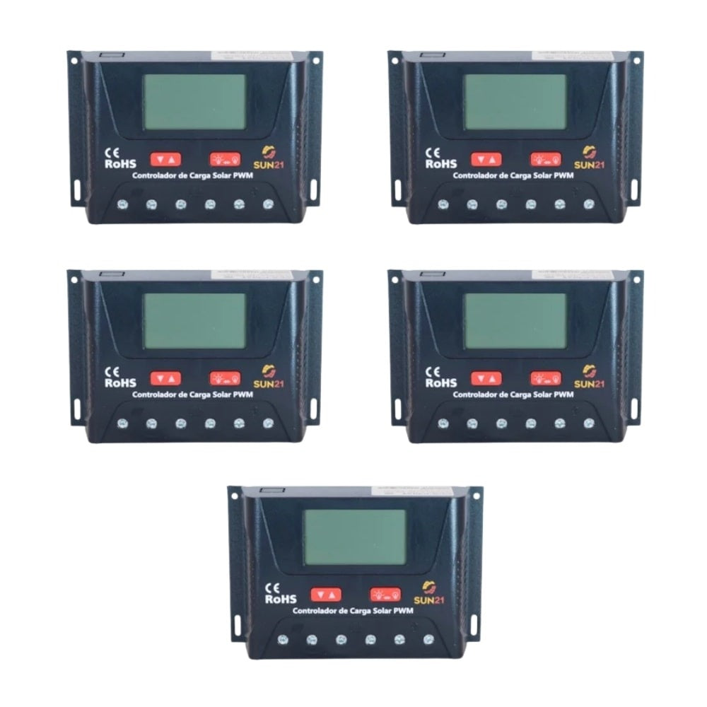 Kit 5 Unidades Controlador de Carga 60A PWM